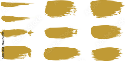 The colors described are arranged in clean golden brown brush strokes, creating an interesting contrast. The use of golden brown as the primary color evokes warmth and richness, reminiscent of natural