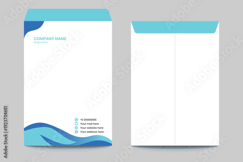 Envelope design. DL Envelope template. A4 Envelope vector design.