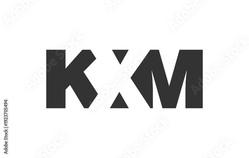 KXM logo design. Initial letter K X M bold font style for tech startups, consulting, corporate branding. Creative company name, headlines typography identity, trendy logotype.