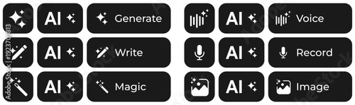 Best ui/ux Call to Action Buttons for generative Ai, Best for mobile application, apps and websites, creative design, modern, image generation ai, content generation ai - eps.004