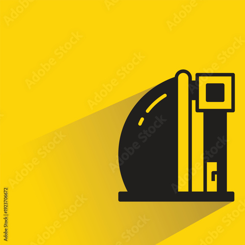 modern design house icon with shadow yellow background