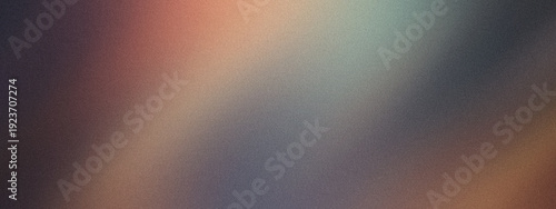 Abstract blurred gradient background with warm orange and teal tones with noise effect