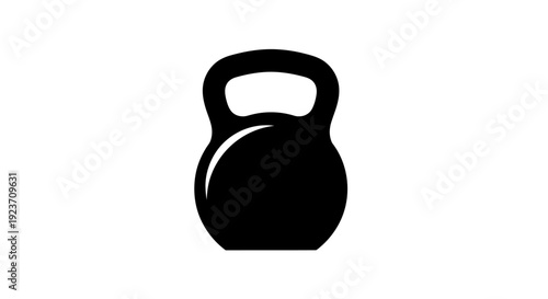 Black kettlebell fitness weight equipment.