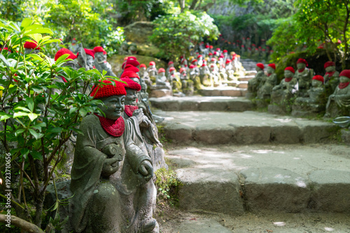 Jizo Bosatsu statues at Daisho-in Temple, Miyajima Island, Japan