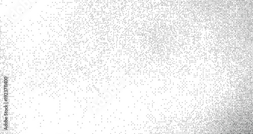 Pixelated bitmap dither effect abstract halftone texture background, vector graphic