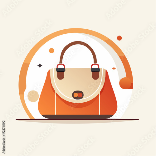 Stylized Handbag with a Smiling Face Design.