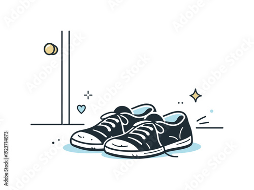 Pair of black canvas sneakers with white laces and soles, ready for adventure