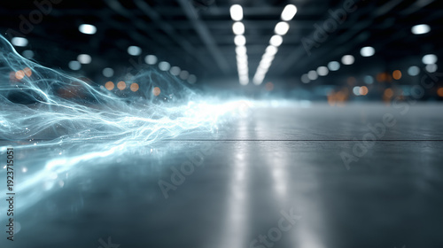 Energy Flow in the Industrial Arena: A stunning visual representation of dynamic energy coursing through an industrial expanse, embodying the essence of power and technological prowess.