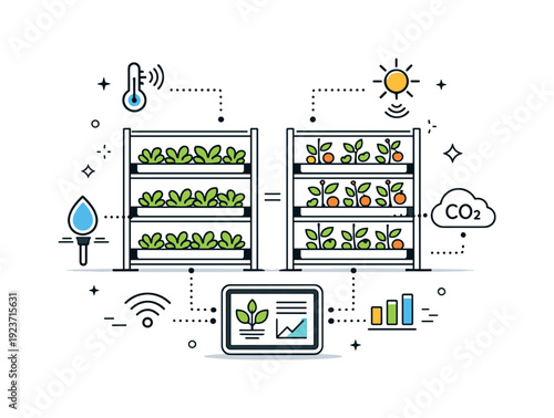 Smart vertical farming system with automated control and monitoring for optimal crop growth