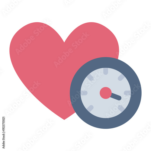 adrenaline flat icon. heart pulse rush. energy boost. extreme sport