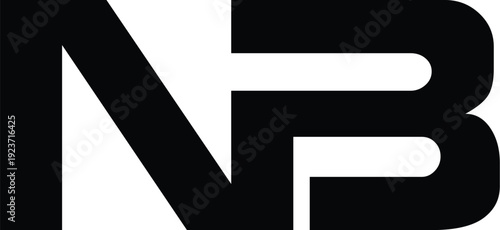 Letter NB minimalist logo