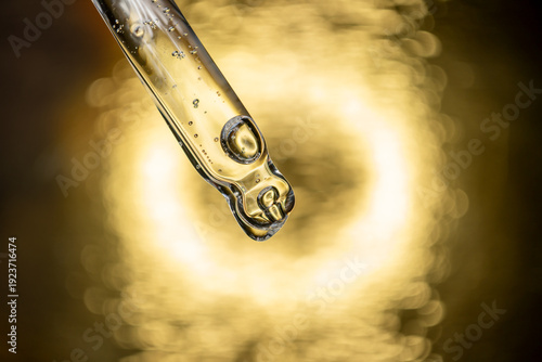 Wallpaper Mural An eyedropper with a drop of oil or a cosmetic product for face and body. Natural organic cosmetics. The concept of body care. Torontodigital.ca