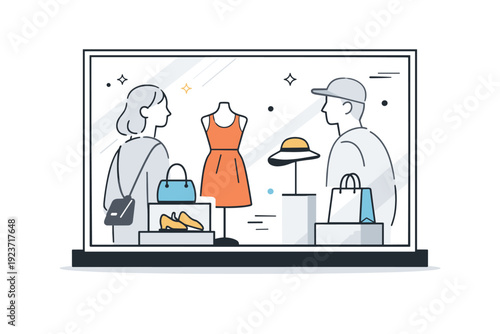 Reflections in shop windows during everyday walks. People pass by displays while their silhouettes and faces appear faintly in the glass. The mood is quiet,