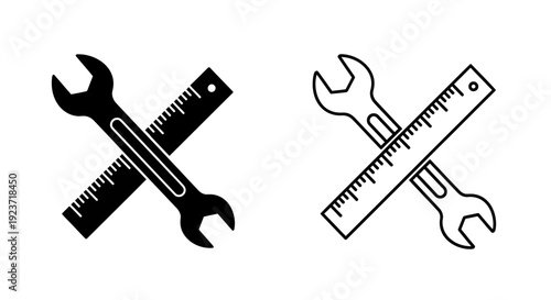 Labor day tools and measurement instruments set for creative projects Vector