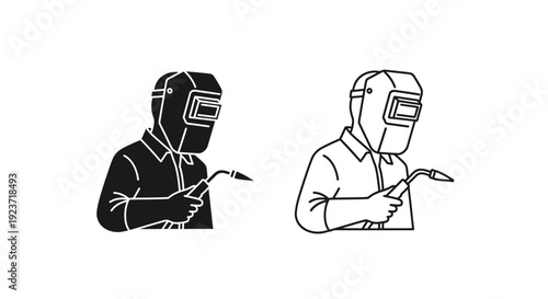 Labor day welders celebrating with safety gear and tools Vector