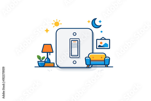 Light switch plate presenting a clean interior detail that reflects modern home design and everyday functionality. A simple and balanced