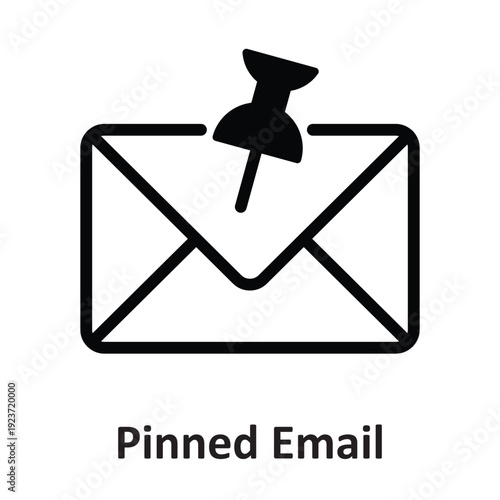 Pinned Email Vector icon which can easily modify or edit