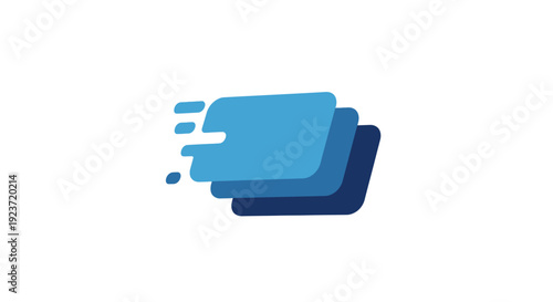 Blue abstract shapes in motion.