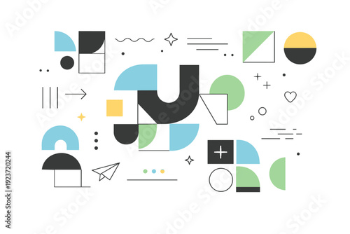 Generative pattern aesthetics. Clean abstract background built from modular forms and subtle variations, visualizing code-based repetition