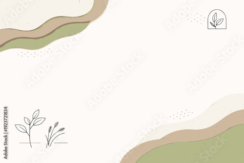 Luxury eco brand background. Abstract layers inspired by recycled paper and natural fibers, warm and refined atmosphere. Editorial-style surface combining