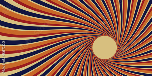 Vintage retro banner background. Colorful grunge wave wallpaper. Vector illustration. Twist party backround pattern.