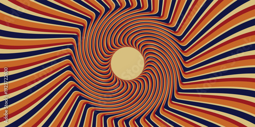 Vintage retro banner background. Colorful grunge wave wallpaper. Vector illustration. Twist party backround pattern.