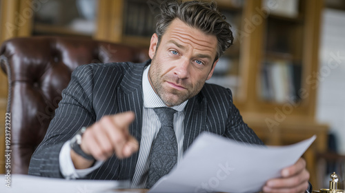 Confident Executive's Focus...
