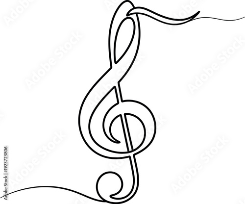 Treble Clef Music Symbol Illustration