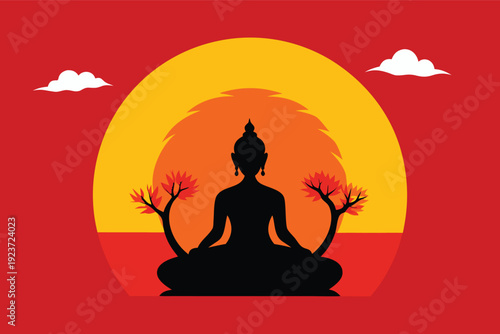 Happy vesak day design