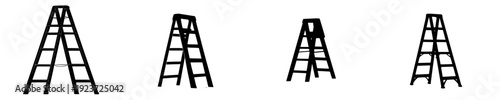 Contrasting Silhouette of A-frame Ladder