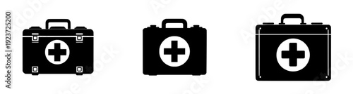 Emergency Ready: First Aid Kit Briefcase Silhouette