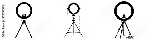 Silhouette of a Camera on a Tripod