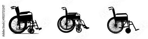 Silhouette of a Wheelchair - Black and White