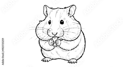 Adorable Hamster Eating a Flower Petal.