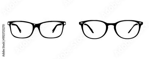 Elegant Silhouette of Rectangular Eyeglasses Frame