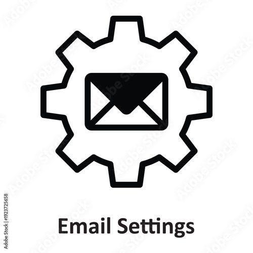 Email Settings Vector icon which can easily modify or edit