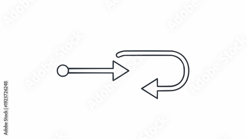 Foto Black Line Hook with Arrow.