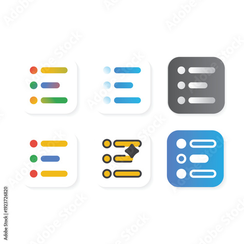 Modern menu app logo representing options, navigation, and usability