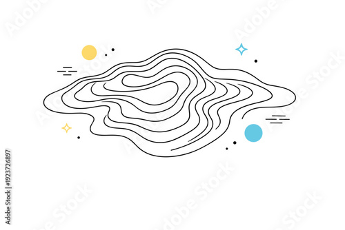 Sand ripple patterns ? topographic flow. Contour-like lines inspired by aerial views of dunes, suggesting movement, depth, and natural
