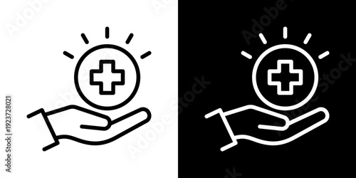 Medical Care Icon Of Line Black And White Style 