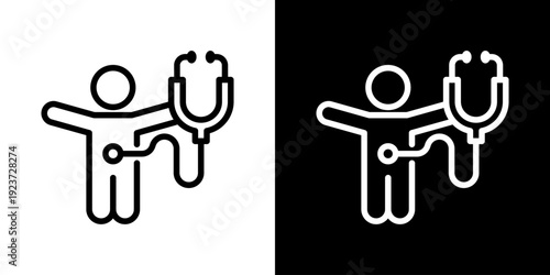 Medical Examination Icon Of Line Black And White Style 
