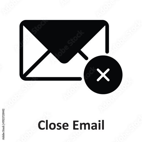 Close Email Vector icon which can easily modify or edit