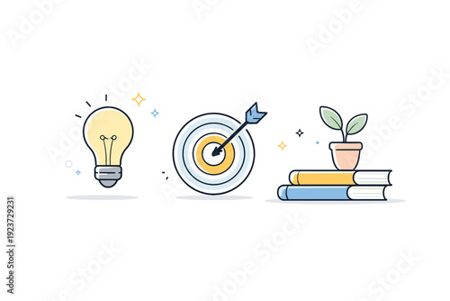 Minimalism. A sparse composition with a few simple geometric elements placed intentionally, expressing clarity, balance, and focus. The scene