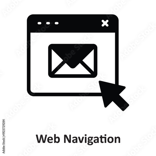 Web Navigation Vector icon which can easily modify or edit