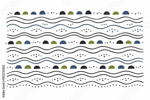 Hand-drawn ink pattern. Repeating ink lines and organic strokes creating a rhythmic, calm composition. Clean abstract texture with an