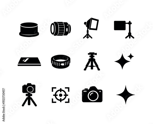 High end product photography. Filled icon set of High end product photography: product