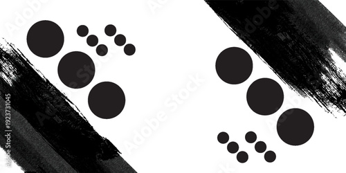 Black marker paint texture isolated on white background graphic good art