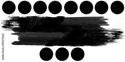 Black marker paint texture isolated on white background graphic good