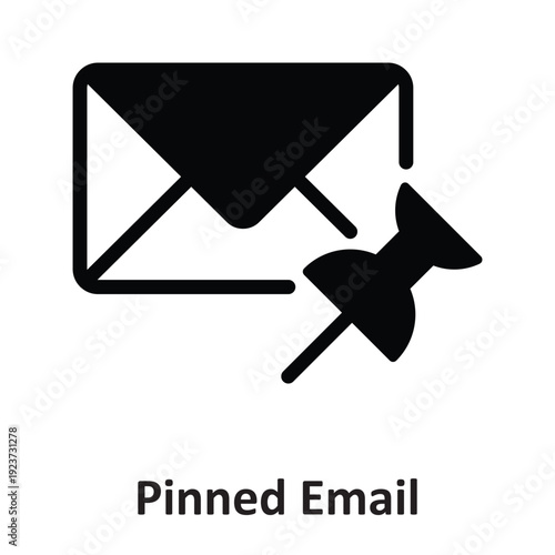 Pinned Email Vector icon which can easily modify or edit