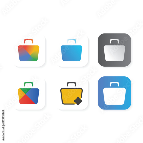Modern shopping app logo symbolizing convenience, commerce, and digital purchasing